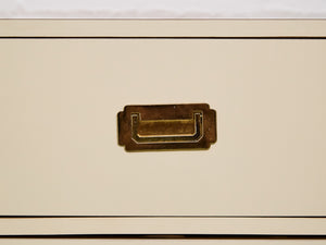 6 Drawer White Campaign Dresser