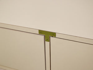 6 Drawer White Campaign Dresser