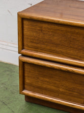 Load image into Gallery viewer, Two Drawer Mid-Century Modern Teak Nightstand
