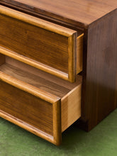 Load image into Gallery viewer, Two Drawer Mid-Century Modern Teak Nightstand
