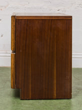 Load image into Gallery viewer, Two Drawer Mid-Century Modern Teak Nightstand
