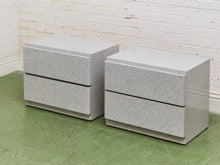 Load image into Gallery viewer, Faux Stone Post Modern pair of Nightstands
