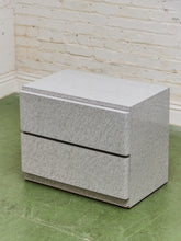 Load image into Gallery viewer, Faux Stone Post Modern pair of Nightstands
