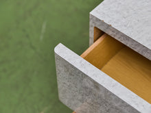 Load image into Gallery viewer, Faux Stone Post Modern pair of Nightstands
