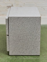 Load image into Gallery viewer, Faux Stone Post Modern pair of Nightstands
