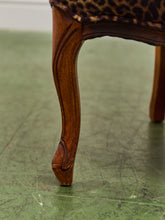Load image into Gallery viewer, French Louis XV Style Bergere Chair with a Leopard Print Upholstery
