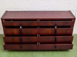 1950s Vintage Mid Century Modern Streamline Deco Long Dresser