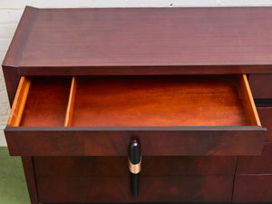 1950s Vintage Mid Century Modern Streamline Deco Long Dresser