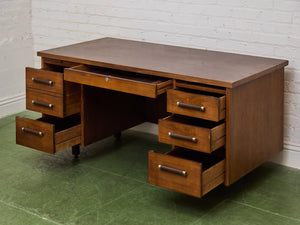 1960’s Walnut executive desk with for Formica Top