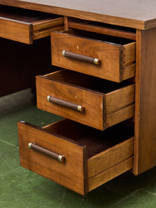 1960’s Walnut executive desk with for Formica Top