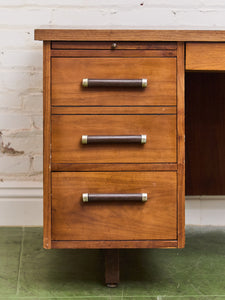 1960’s Walnut executive desk with for Formica Top