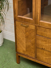 Load image into Gallery viewer, Large Walnut 1970s China Hutch
