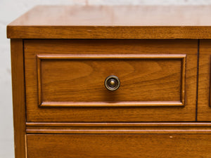 Vintage Double Drawer Mid Century Nightstand