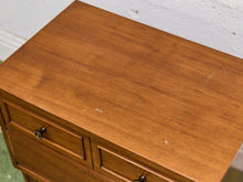 Load image into Gallery viewer, Vintage Double Drawer Mid Century Nightstand
