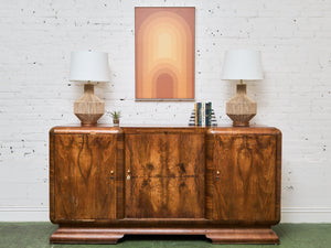 Antique French Walnut Burl Sideboard
