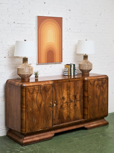 Antique French Walnut Burl Sideboard