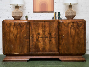 Antique French Walnut Burl Sideboard