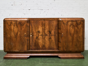 Antique French Walnut Burl Sideboard