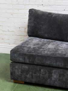 Armless Grey Loveseat