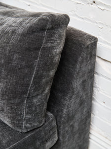 Armless Grey Loveseat