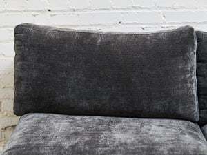 Armless Grey Loveseat