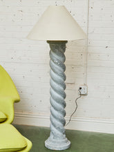 Load image into Gallery viewer, Michael Taylor Plaster Spiral Floor Lamp Circa 1980s Postmodern
