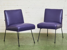 Load image into Gallery viewer, Purple Leather Chair by Milo Baughman for Pacific Iron
