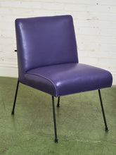 Load image into Gallery viewer, Purple Leather Chair by Milo Baughman for Pacific Iron
