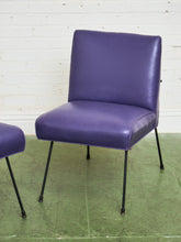 Load image into Gallery viewer, Purple Leather Chair by Milo Baughman for Pacific Iron
