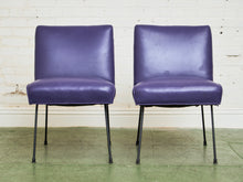 Load image into Gallery viewer, Purple Leather Chair by Milo Baughman for Pacific Iron
