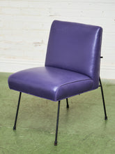 Load image into Gallery viewer, Purple Leather Chair by Milo Baughman for Pacific Iron
