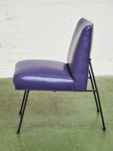 Load image into Gallery viewer, Purple Leather Chair by Milo Baughman for Pacific Iron

