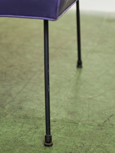Purple Leather Chair by Milo Baughman for Pacific Iron
