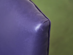 Purple Leather Chair by Milo Baughman for Pacific Iron