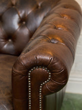 Load image into Gallery viewer, Leather Large Vintage Chesterfield Club Chair
