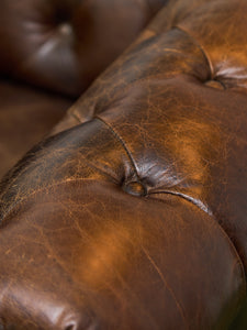 Leather Large Vintage Chesterfield Club Chair