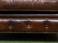 Load image into Gallery viewer, Leather Large Vintage Chesterfield Club Chair
