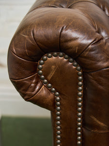 Leather Large Vintage Chesterfield Club Chair
