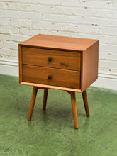 Load image into Gallery viewer, Pair of Lightwood Double Drawer Nightstands
