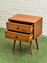 Load image into Gallery viewer, Pair of Lightwood Double Drawer Nightstands
