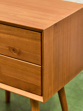 Load image into Gallery viewer, Pair of Lightwood Double Drawer Nightstands
