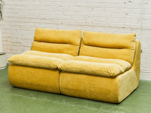 Load image into Gallery viewer, Yellow Gold Pair of Low Profile Lounge Chairs
