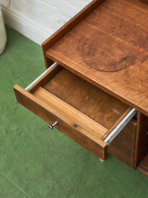 Load image into Gallery viewer, Sliding Door Walnut credenza with File Cabinet
