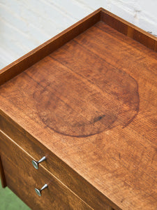Sliding Door Walnut credenza with File Cabinet