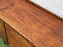 Load image into Gallery viewer, Sliding Door Walnut credenza with File Cabinet
