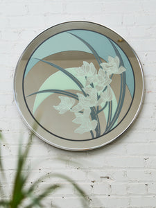 Postmodern Flower Circle Mirror
