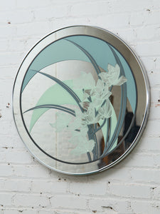 Postmodern Flower Circle Mirror