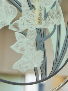Postmodern Flower Circle Mirror