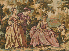 Load image into Gallery viewer, French Courtship Vintage Needlepoint Tapestry
