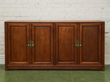 Load image into Gallery viewer, Asian Antique Solid Rosewood Credenza with Brass Hardware
